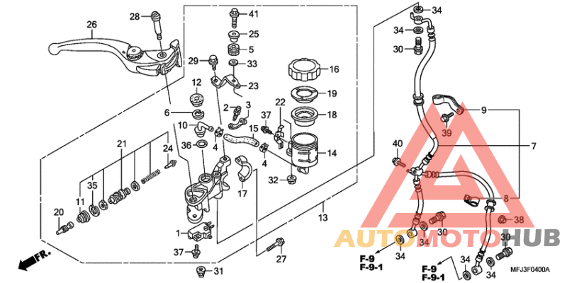Fr. brake master cylinder