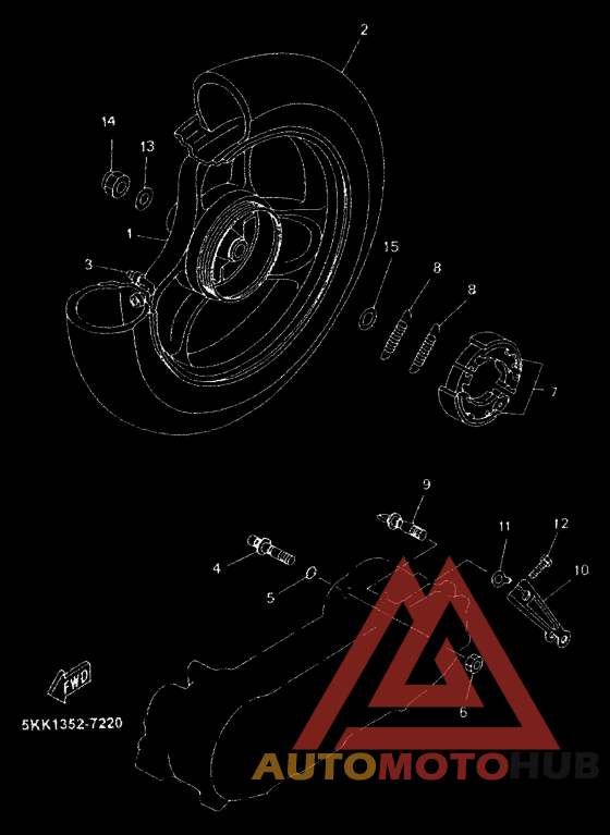 Rear wheel complete assy