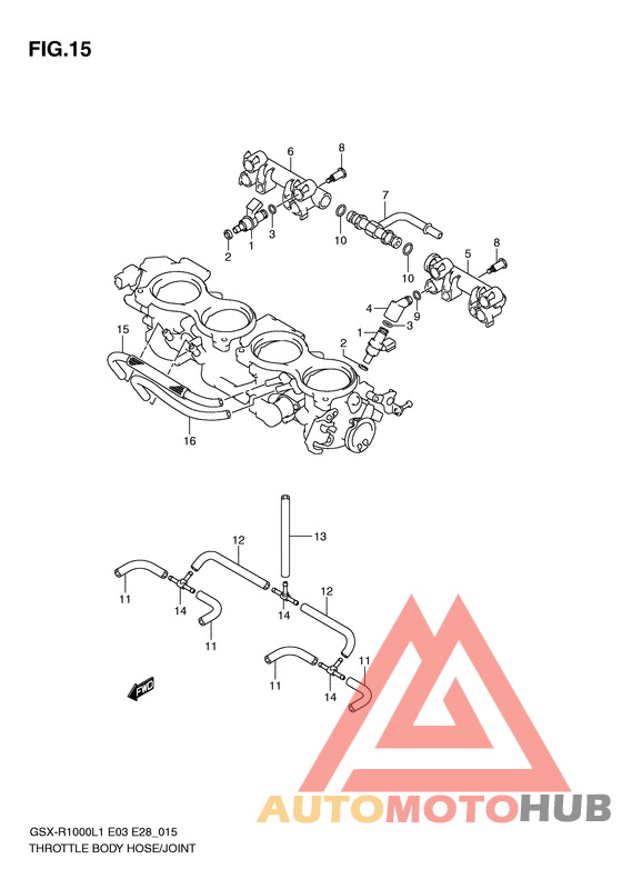 Throttle body hose/joint