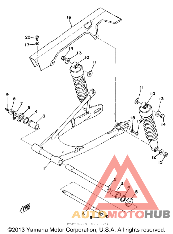 Rear arm rear cushion
