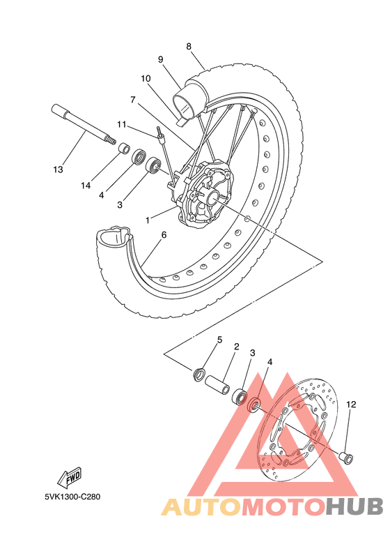 Переднее колесо