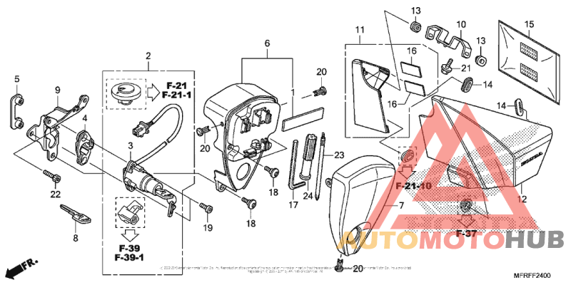 Side Cover + Tools + Combination Switch