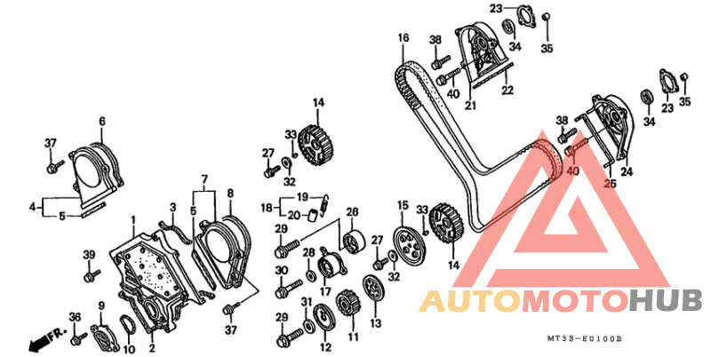 Front cover/timing belt