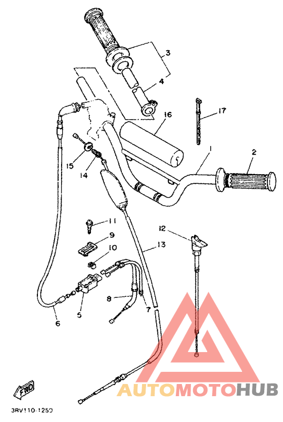Steering handle. cable