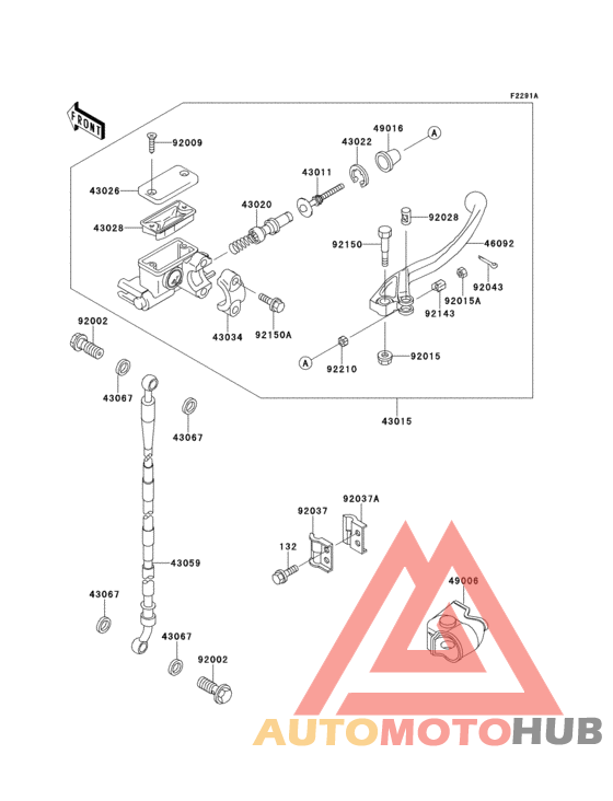 Front master cylinder(kx80-r7)