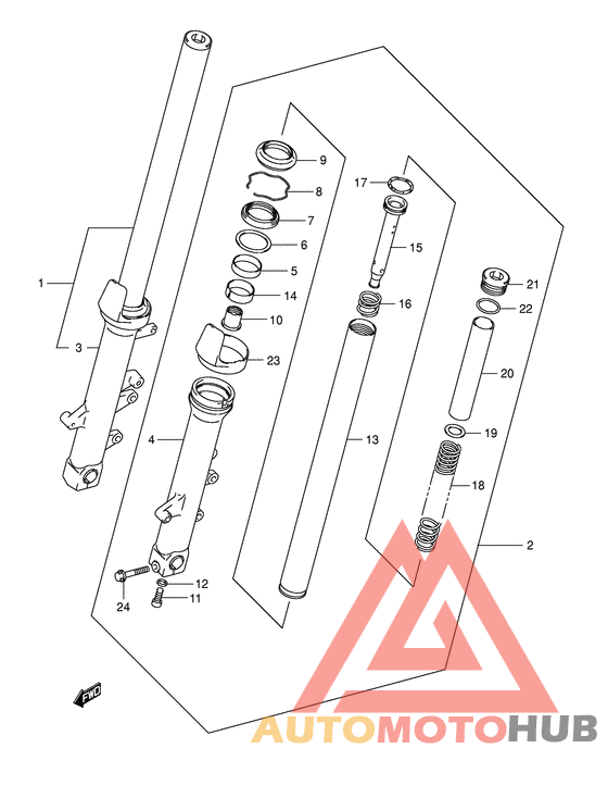 Демпфер передней вилки