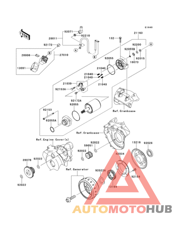 Starter motor/starter clutch