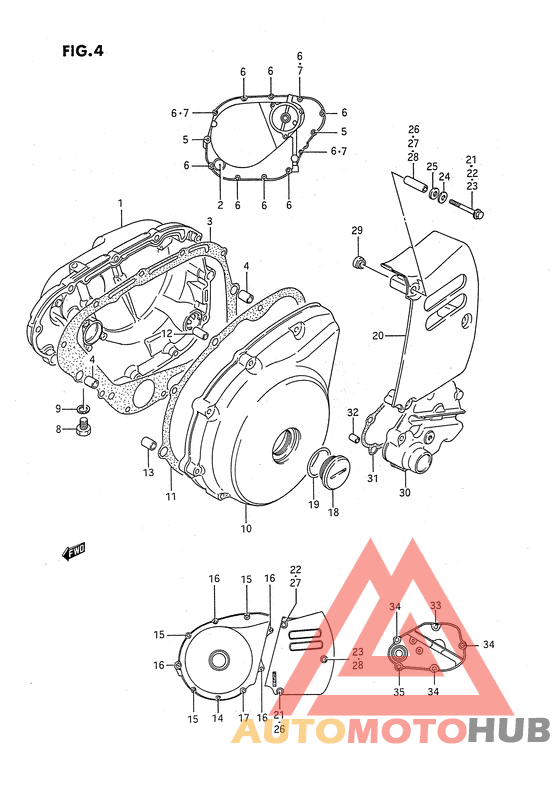 Crankcase cover ass`y  (v