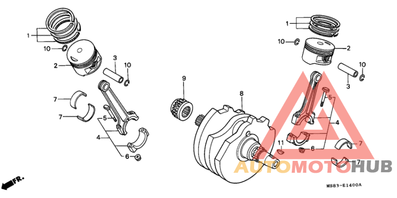 Crankshaft/piston