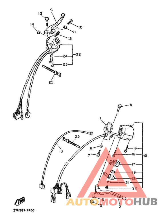 Handle switch. lever