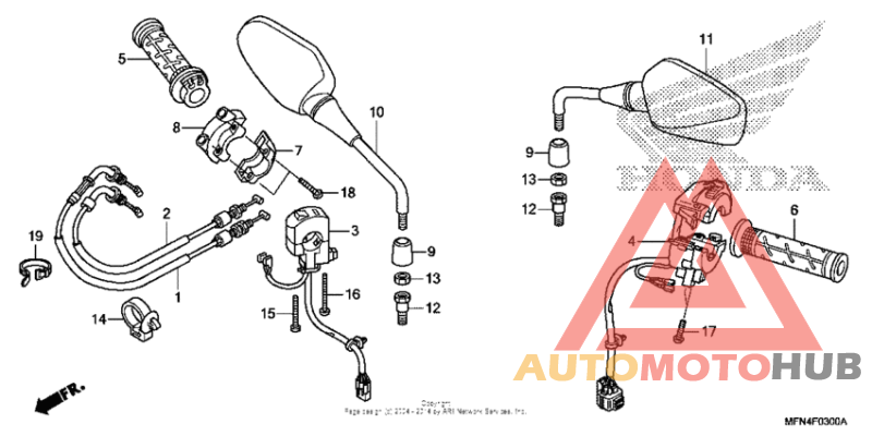Switch + cable + mirror