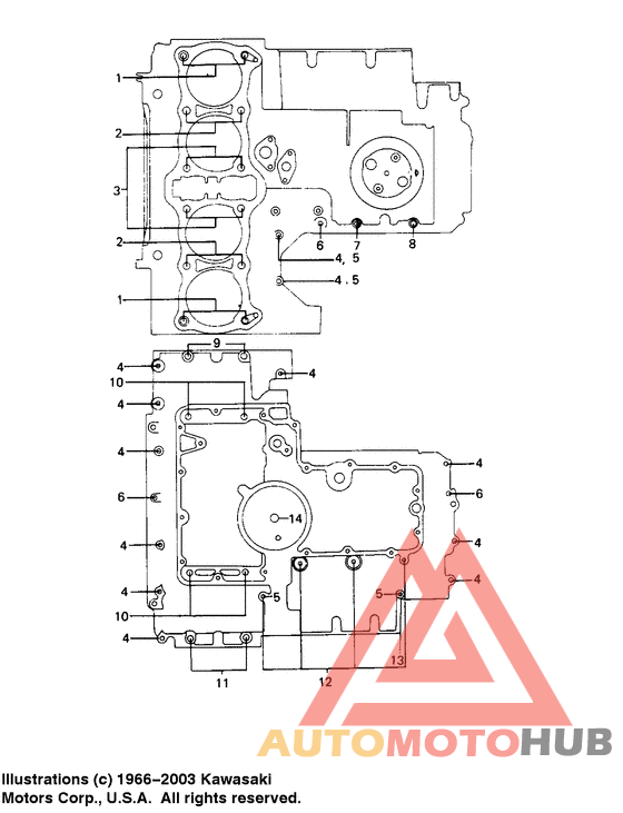 Crankcase bolt & stud pattern