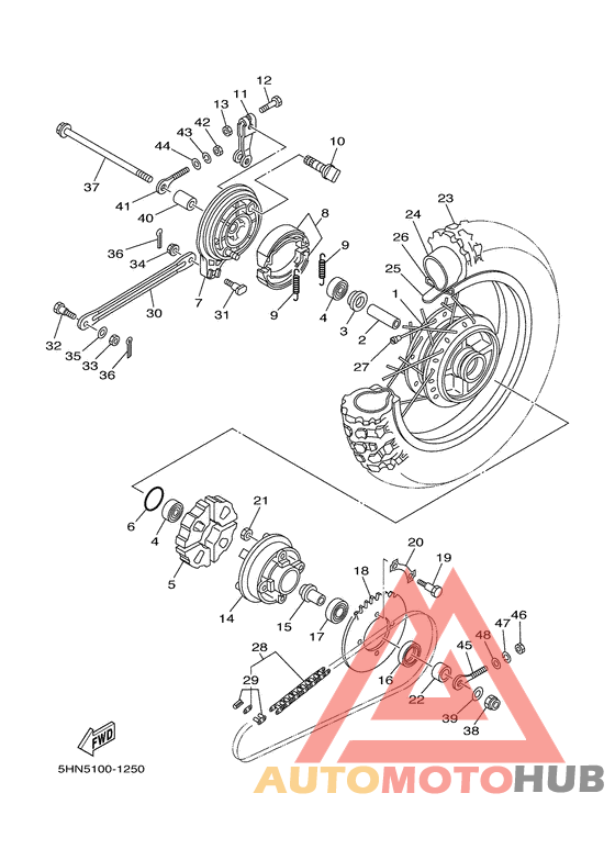Переднее колесо