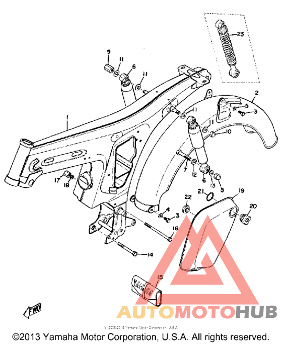 Frame - rear cushion - rear fender