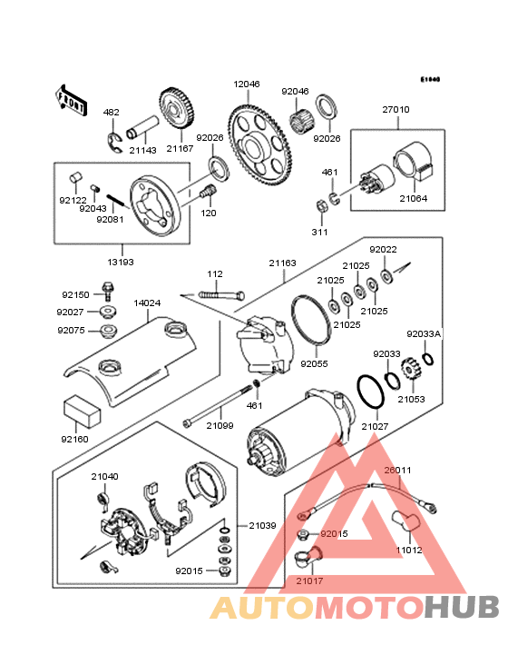 Starter motor/starter clutch