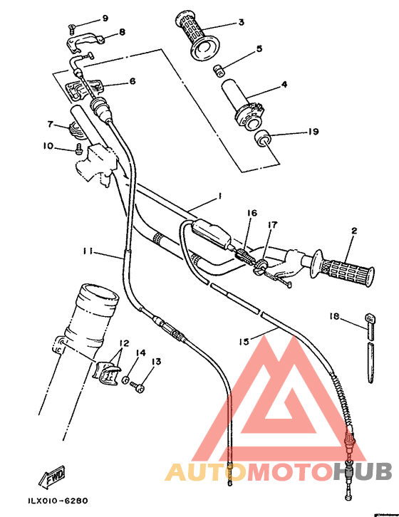 Steering handle. cable