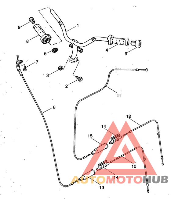 Steering handle. cable