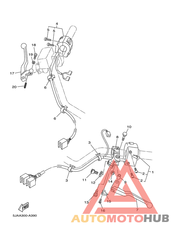 Handle switch. lever