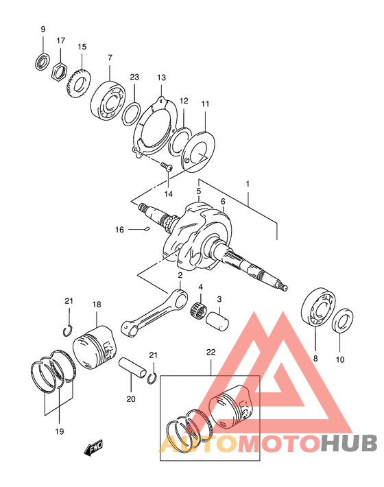 Вал коленчатый