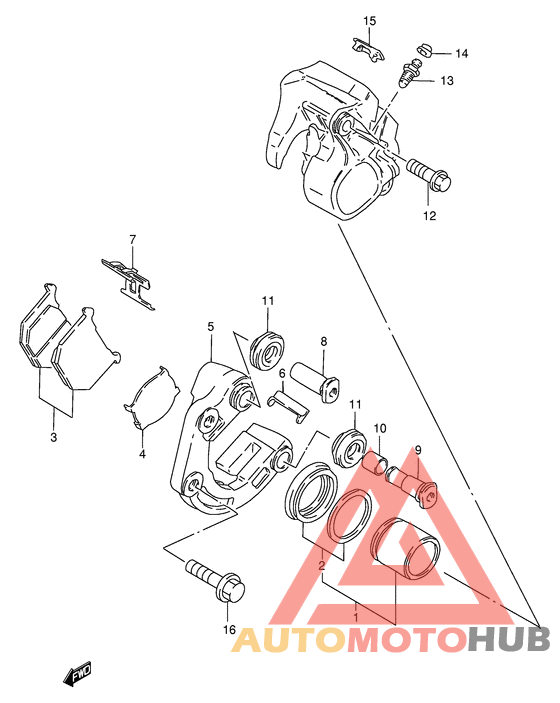 Передний суппорт тормозной