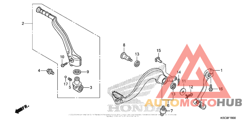 Pedal + Kick Starter Arm