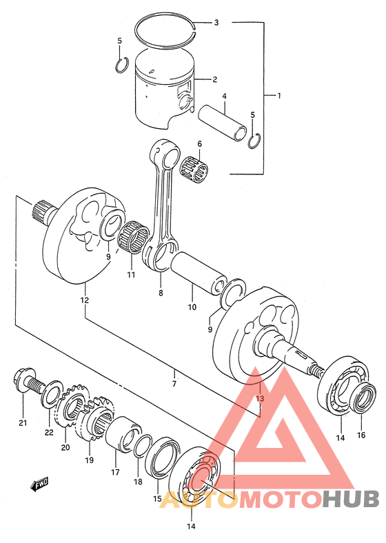 Вал коленчатый