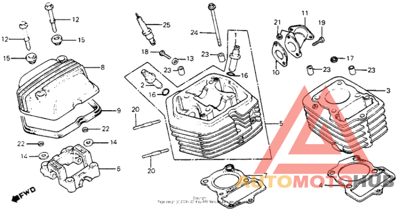 Cylinder head + cylinder