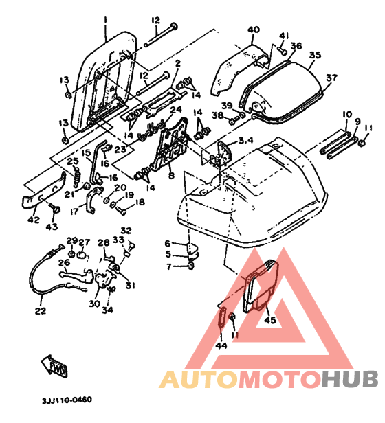 Support arriere complet