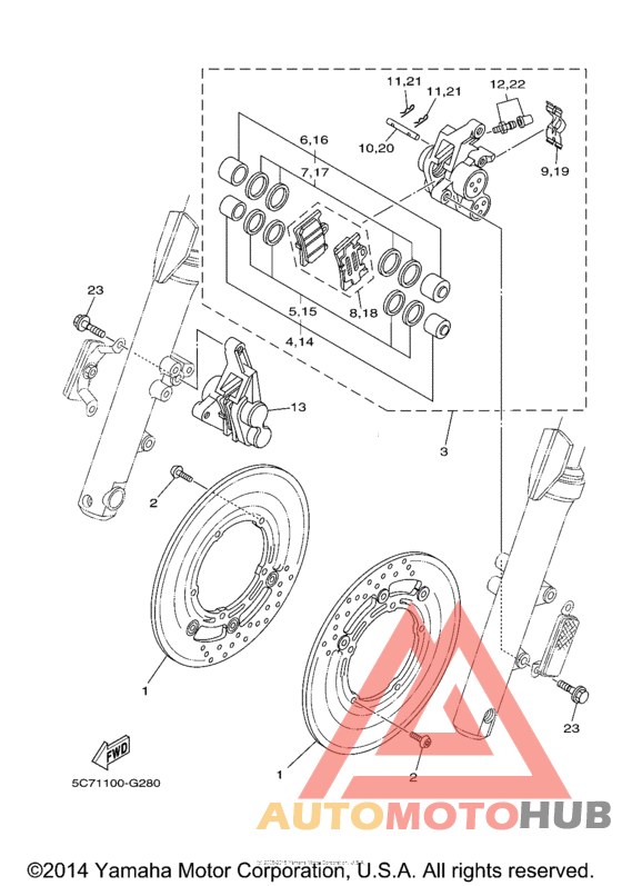 Передний суппорт