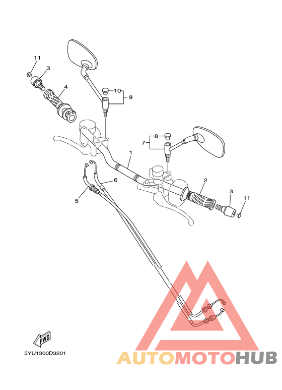 Steering handle & cable