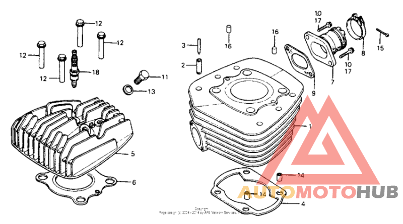 Cylinder head + cylinder