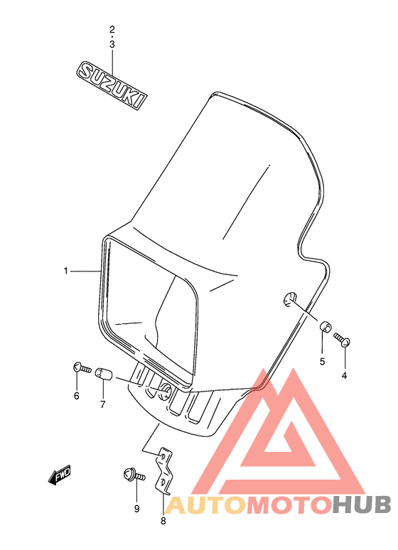Headlamp cover  front fender
