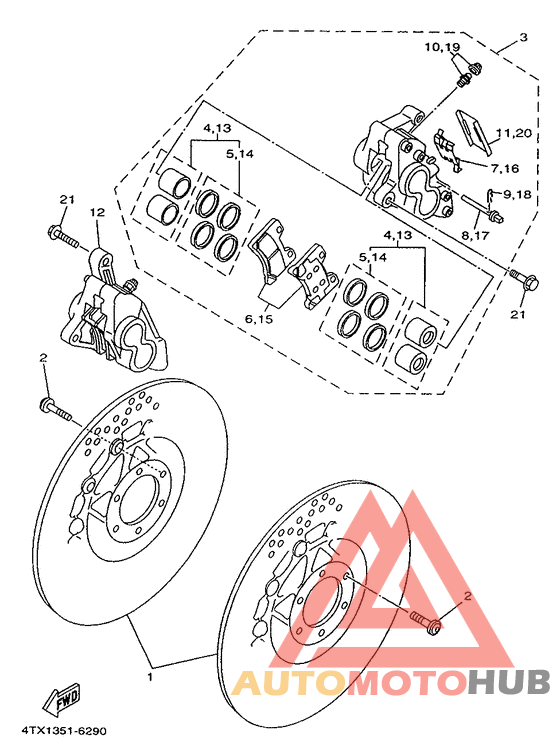 Front brake. caliper
