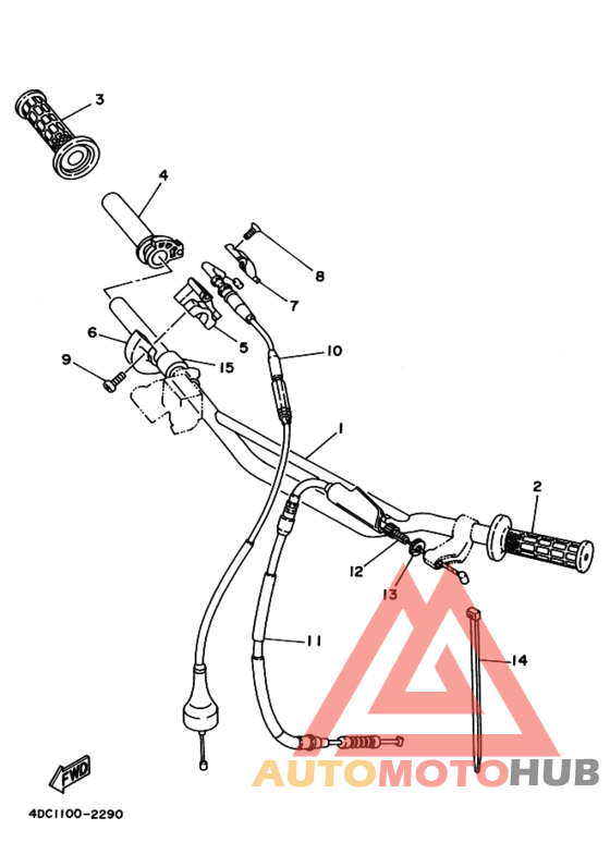 Steering handle. cable