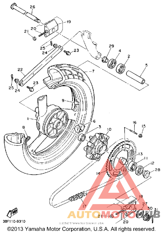 Переднее колесо