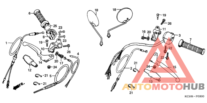 Handle lever/cable/switch