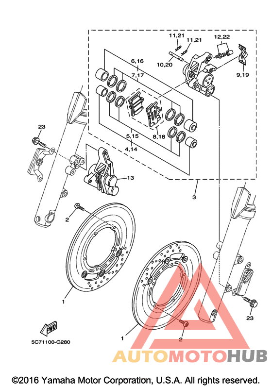 Передний суппорт