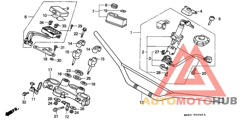 Handle pipe/top bridge