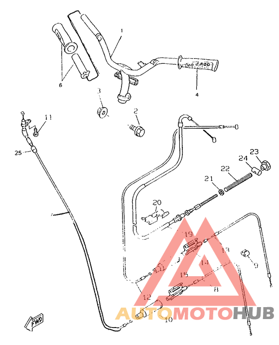Steering handle. cable