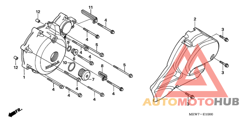 Крышка картера левая