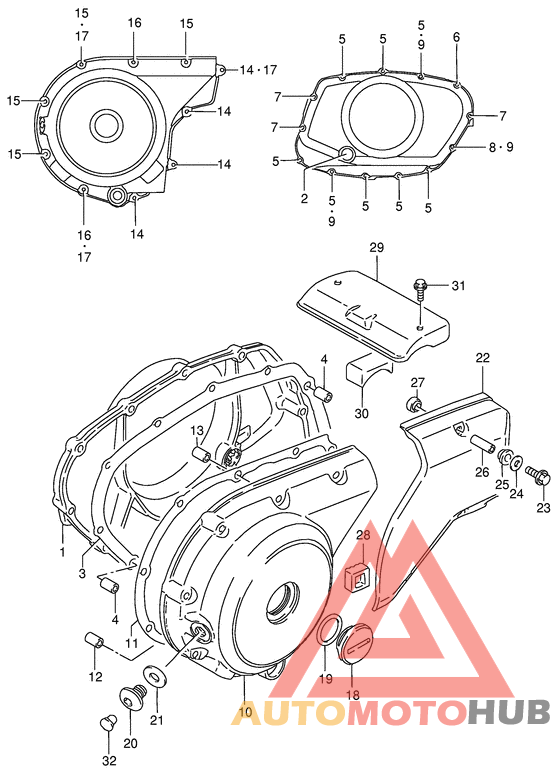 Crankcase cover ass`y  (v