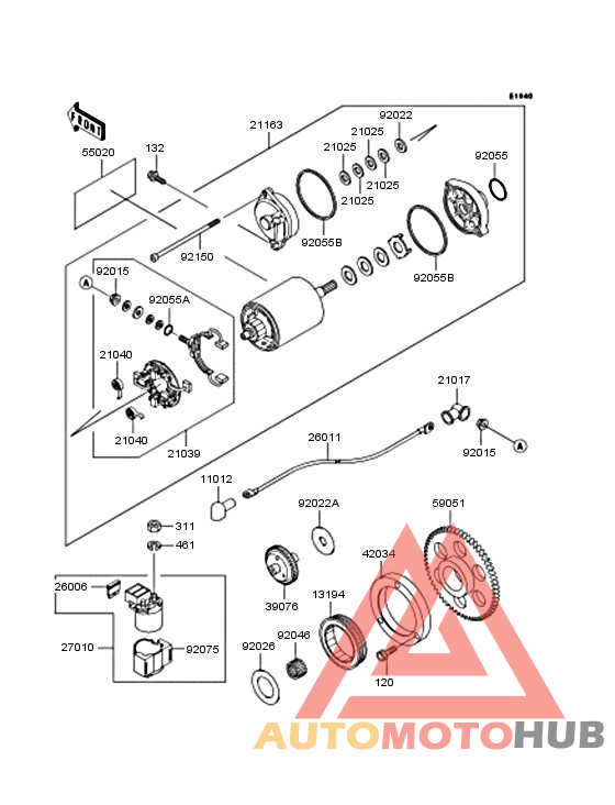 Starter motor/starter clutch