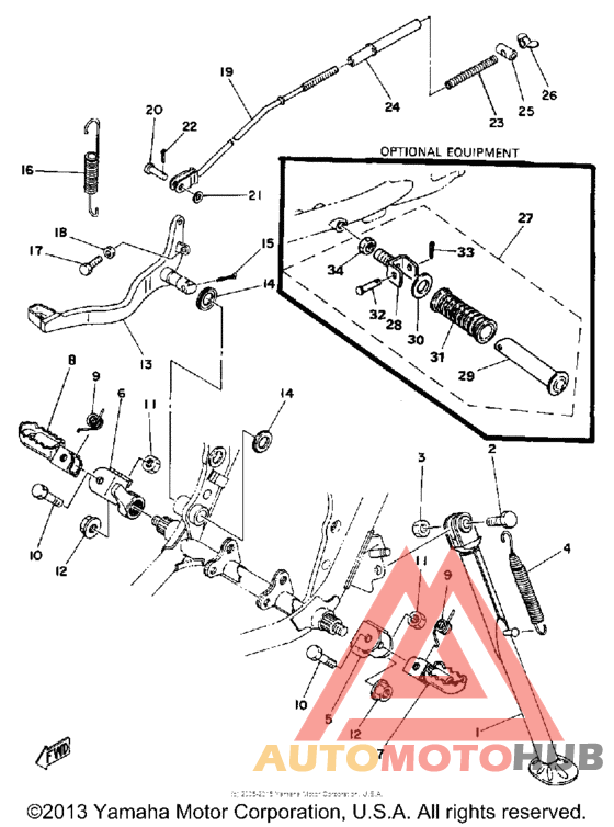 Stand - footrest - brake pedal