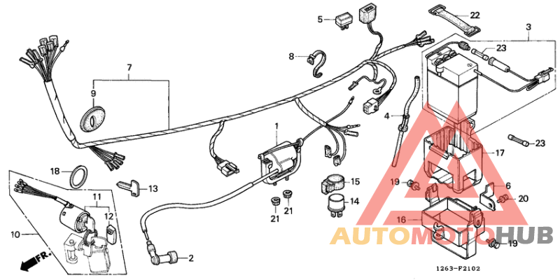 Wire harness/ ignition coil/battery