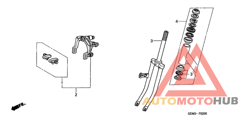 Front fork/ front brake caliper