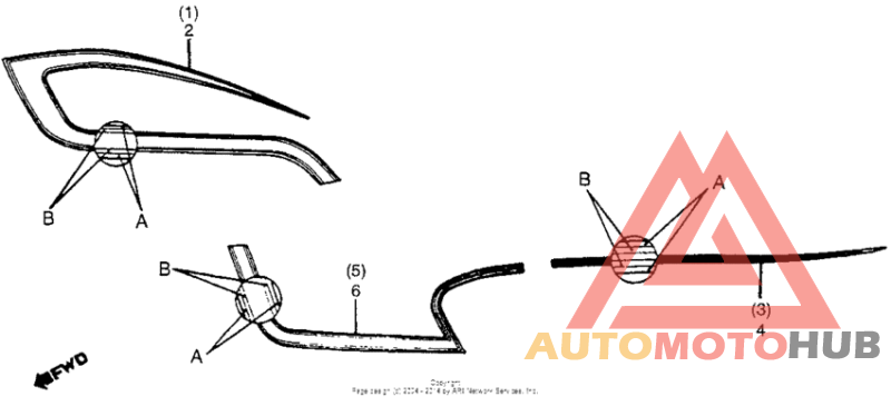 Side cover emblem-stripe