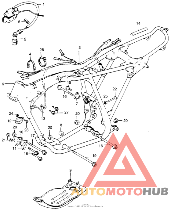 Wire harness + frame