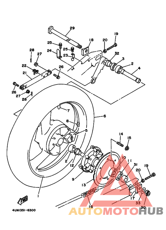 Rear wheel complete assy