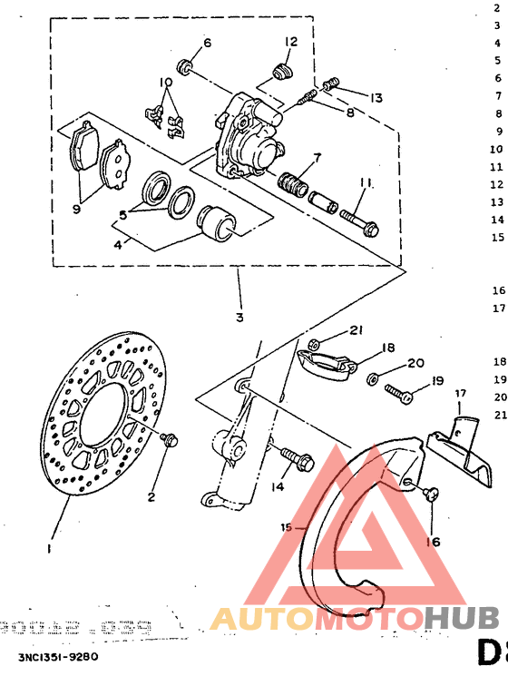 Front brake. caliper
