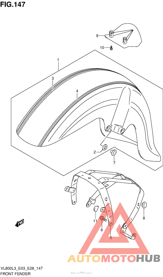 Front Fender (Vl800Cl3 E33)